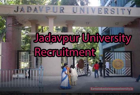 Jadavpur University Recruitment 2024 {Release Date} Notification PDF ...