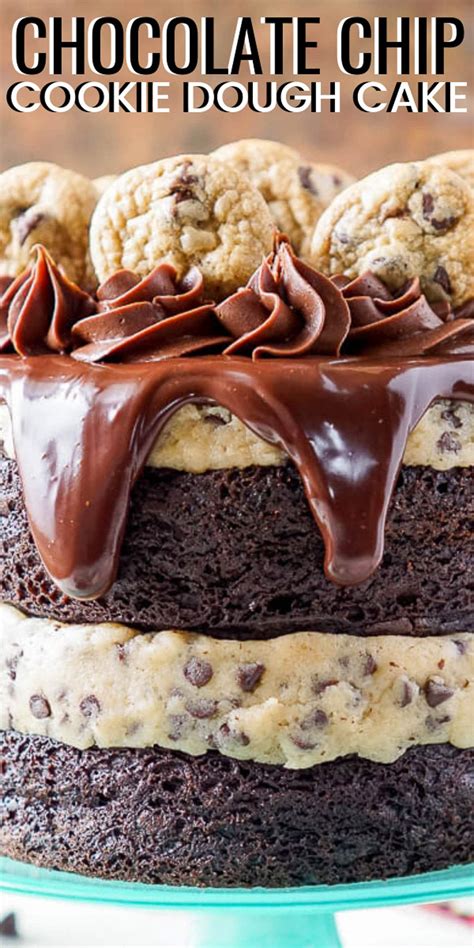 Chocolate Chip Cookie Dough Cake - Sugar and Soul