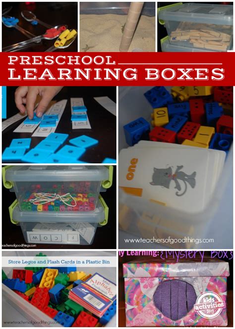 10 Preschool Learning Boxes | Preschool learning, Preschool activities ...