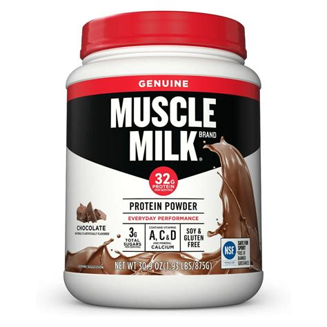 Muscle Milk 32 Grams Protein Powder Everyday Performance, Soy & Gluten ...