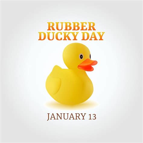 vector graphic of rubber ducky day good for rubber ducky day ...