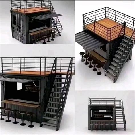 Shipping Container bar | Container house design, Container house plans ...