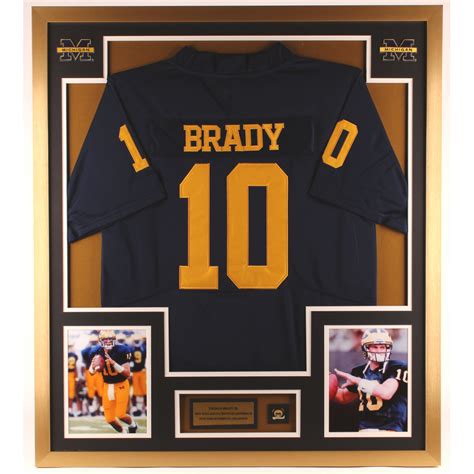 Tom Brady Michigan Wolverines 32x36 Custom Framed Jersey with Michigan ...