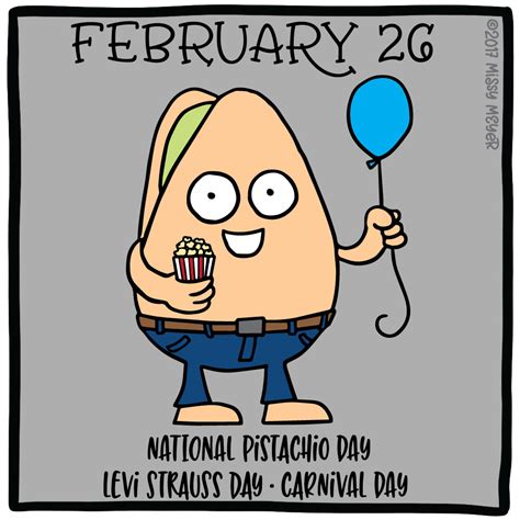 February 26 (every year): National Pistachio Day; Levi Strauss Day ...