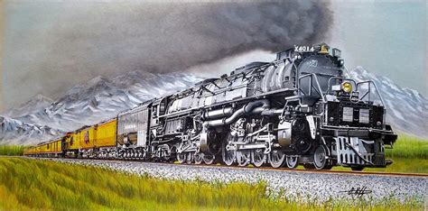 Big Boy Steam Locomotive Drawing by A-Spec Customs