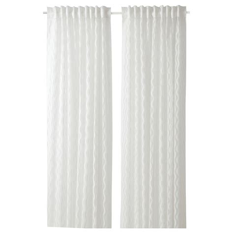 SOTSTÄVMAL sheer curtains, 1 pair, white, 145x250 cm (57x98") - IKEA