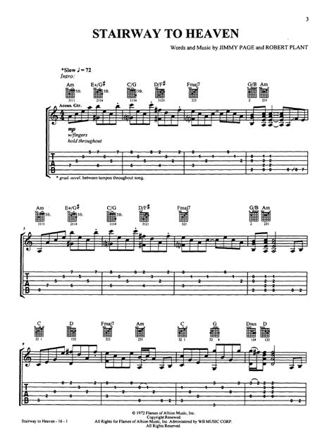 Stairway to Heaven-Guitar Tab by LED ZEPPLIN| J.W. Pepper Sheet Music