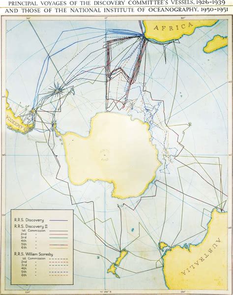 2 Map of the ship tracks undertaken during the Discovery... | Download ...