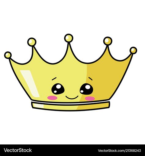 Cartoon gold crown Royalty Free Vector Image - VectorStock