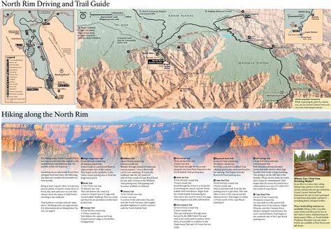 Grand Canyon North Rim hiking map - Ontheworldmap.com