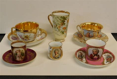 Lot - Fine Porcelain Cups & Saucers