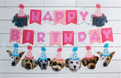 Dog birthday banner dog birthday dog photo banner face | Etsy in 2021 ...