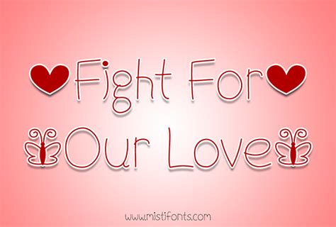 Fight for Our Love Font by Misti · Creative Fabrica