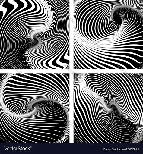 Op art patterns Royalty Free Vector Image - VectorStock