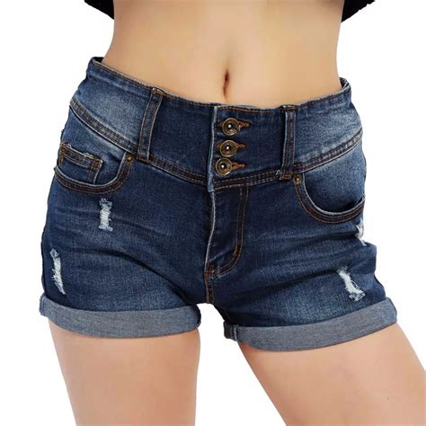 2018 Summer Autumn Denim Shorts Women Ladies' Casual Sexy Ripped High ...