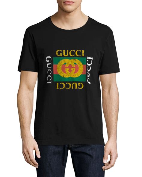 Gucci Washed T-Shirt w/GG Print, Black