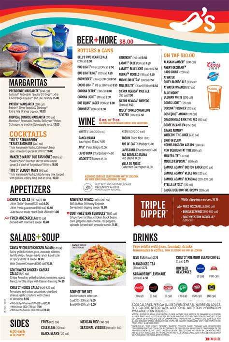 Chilis Menu — Midfield Concession Enterprise Inc.