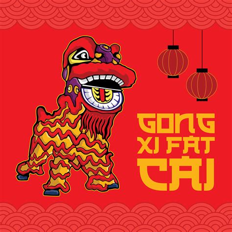 vector illustration gong xi fat cai celebration 36392485 Vector Art at ...