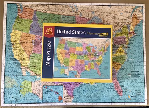 United States Map Puzzle | 1,000 Piece | Hennessy Puzzles : r/Jigsawpuzzles