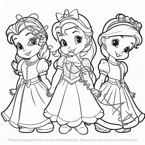 Coloring Pages Of Baby Princesses