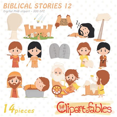 BIBLICAL STORIES Clipart, Holy Bible, Christian Art, Elijah, Cain and ...