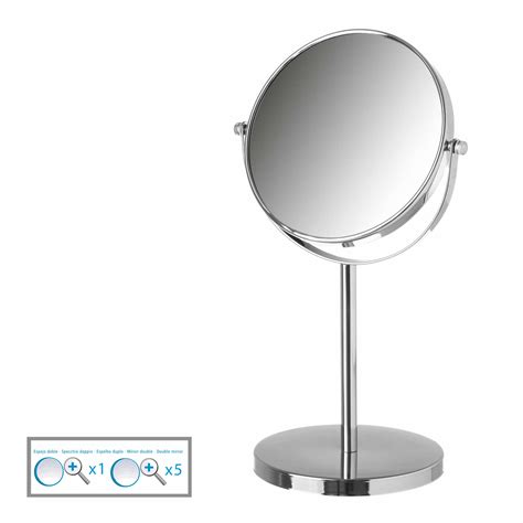 Magnifying Silver Mirror on Stand - Just Click