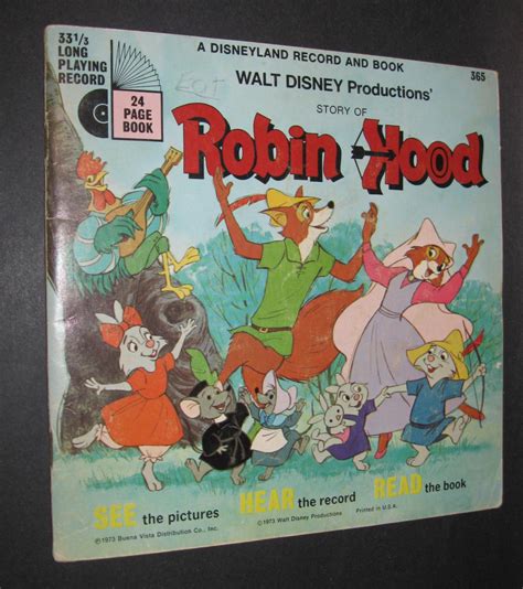 Walt Disney Productions' Story of Robin Hood [Book and Record]: Good ...