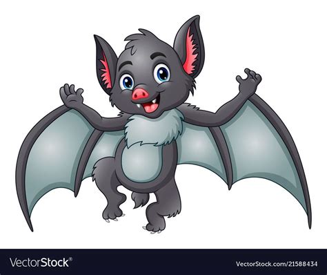 illustration of Bat cartoon flying. Download a Free Preview or High ...