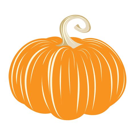 Pumpkin clip art element. Isolated on white background. Fall, Autumn ...