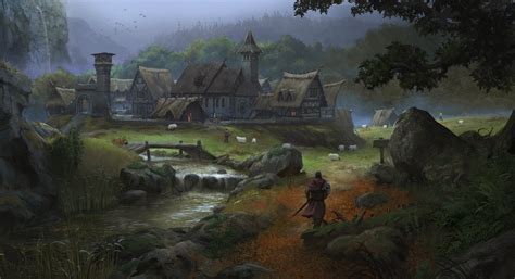 ArtStation - Medieval European Village - Art test, Klaus Pillon