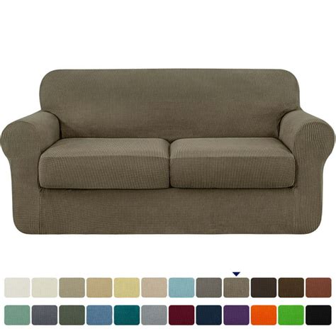 Subrtex Textured Grid Stretch Sofa Cover Couch Slipcover with Separate ...