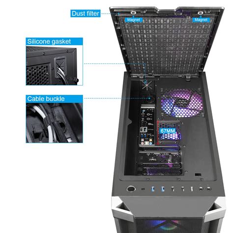 T1 Black Full-Tower E-ATX Gaming PC Case – darkflashus