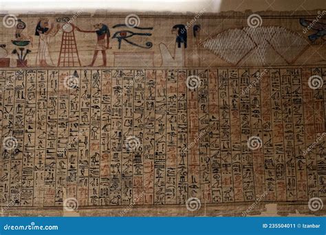 Papyrus of Old Ancient Egyptian Book of Dead Editorial Photo - Image of ...