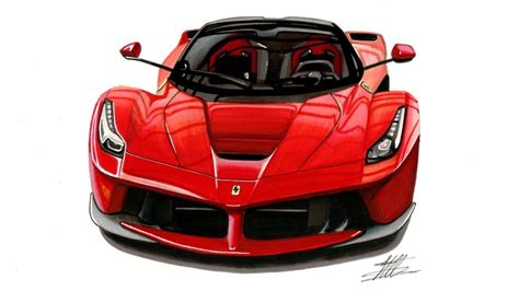 Realistic Car Drawing - Ferrari Laferrari