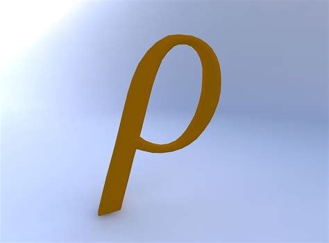 Greek Letter, Rho 3D model | CGTrader