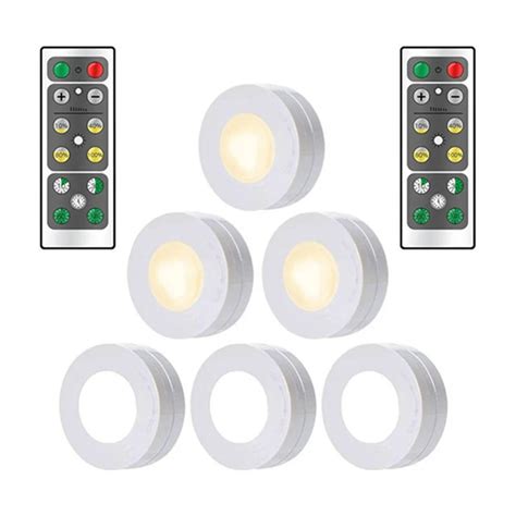 Under Cabinet Light Dimmable Touch Sensor LED Puck Lights Wireless ...