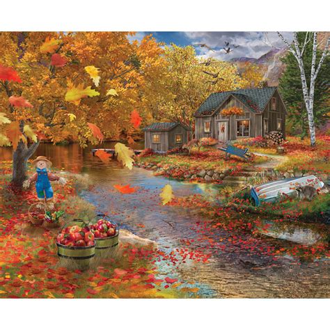 Autumn Cabin 300 Large Piece Jigsaw Puzzle | Bits and Pieces