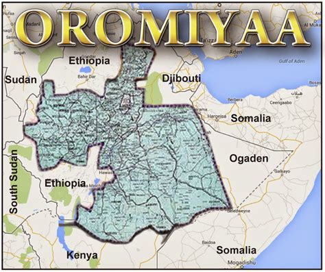 Oromo Affairs: Map of Oromiyaa Walaba - With Neighboring States Shown