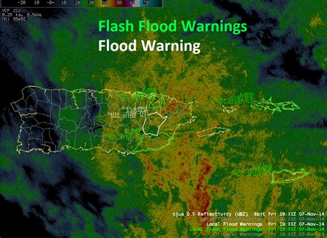 NWS San Juan on Twitter: "3:30 PM: Warnings & radar reflectivity. Heavy ...