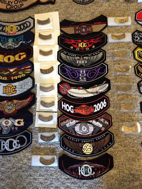 24 Yrs of Harley Davidson HOG Patches & Pins + HD Rally/AMA/Misc ...