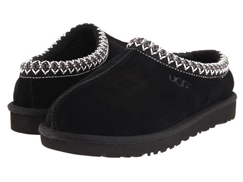 UGG - Tasman (Black) Men's Slippers | Slippers.com - Shop Comfy