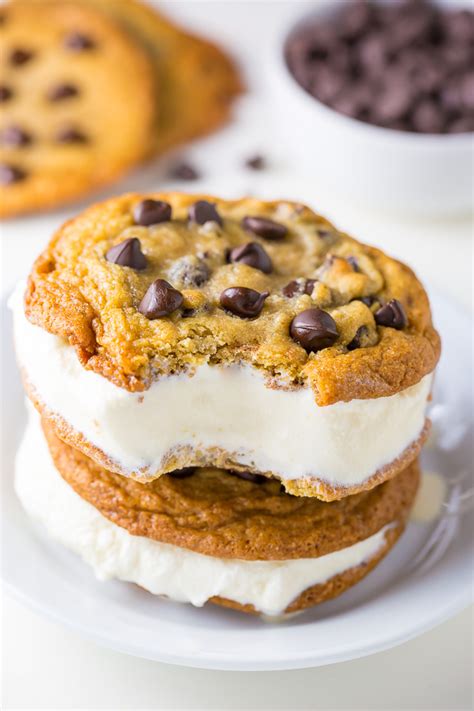 Chocolate Chip Ice Cream Sandwiches - Baker by Nature