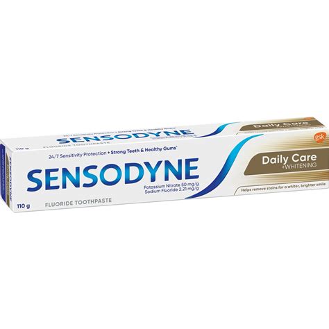 Sensodyne Daily Care And Whitening Toothpaste For Sensitive Teeth 110g ...