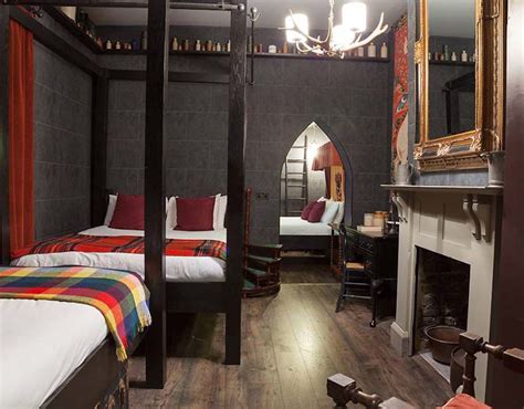 An interior view of the bedrooms inside the Harry Potter Hotel, London ...