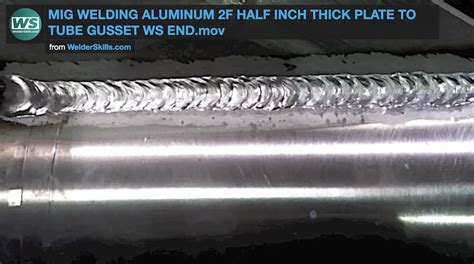 Mig Welding 1/2" thick Aluminum gusset settings video