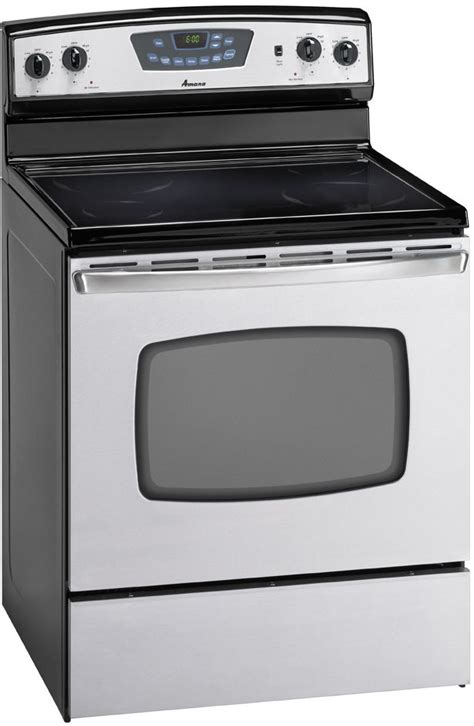 Amana AER5715QAS 30 Inch Freestanding Self-Clean Electric Range with ...