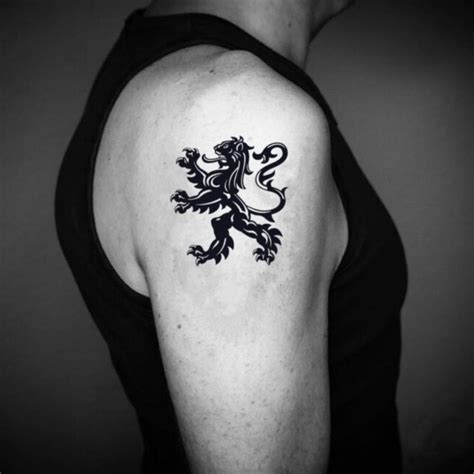 Scottish Lion Rampant Temporary Tattoo Sticker - OhMyTat