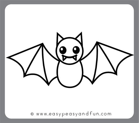 How to Draw a Bat - Step by Step Bat Drawing Tutorial | Draw a bat ...