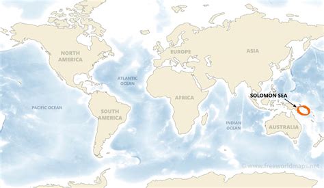 Solomon Sea map - by Freeworldmaps.net