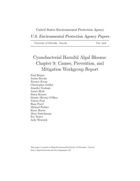 (PDF) Cyanobacterial Harmful Algal Blooms: Chapter 9: Causes ...